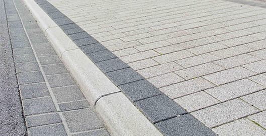 Precast footpath curbing 2