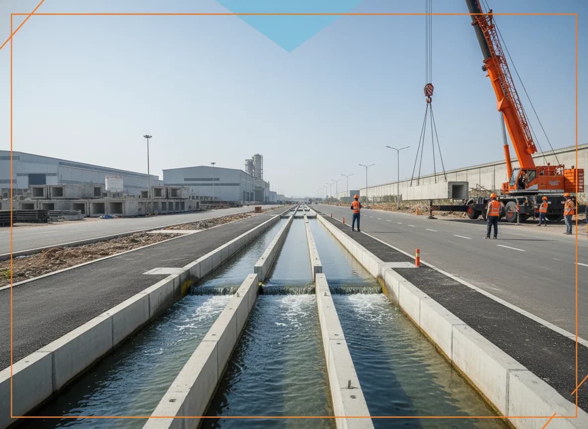 Precast concrete U-drain