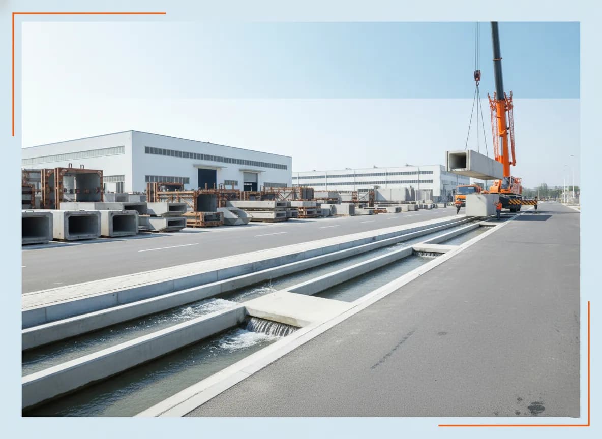 Precast U-shape drains and utility ducts