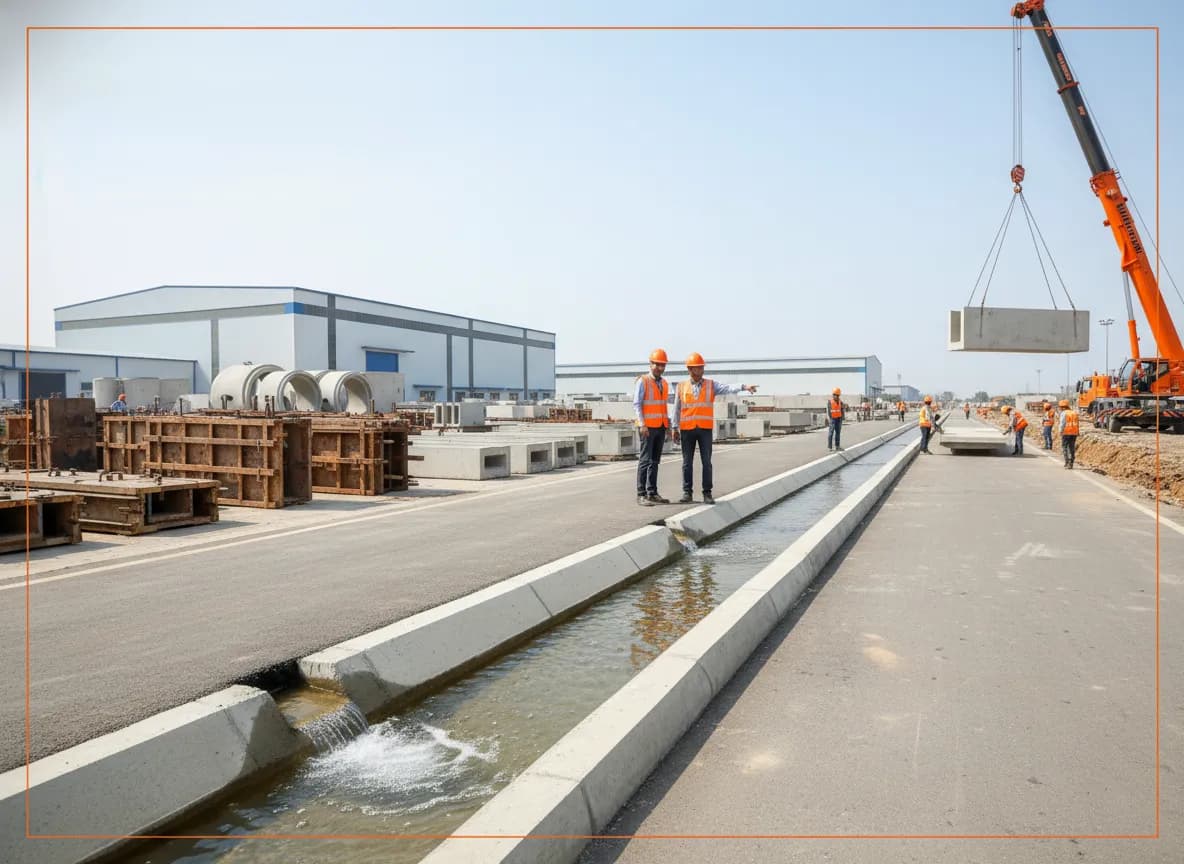 Precast drains and drainage systems